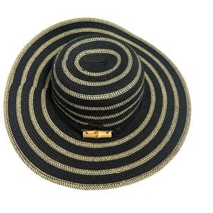 Sun N Sand black and tan Beach Hat